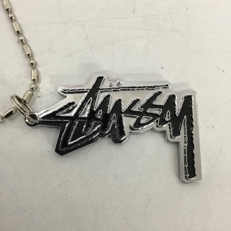 ステューシー STUSSY アクセサリー ネックレス、ペンダント ロゴ、文字 銀 / シルバー / X 黒 / ブラック /  メンズ USED 古着 中古 10146894