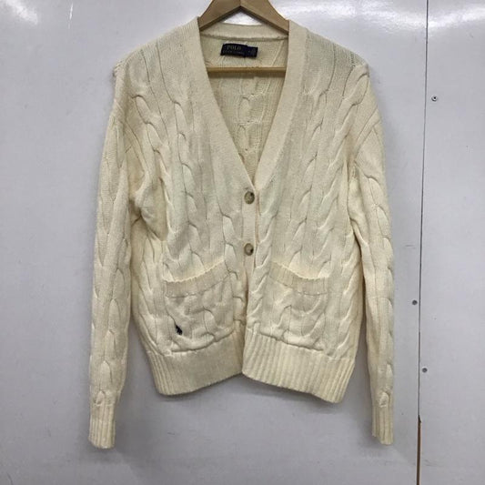 ポロラルフローレン POLO RALPH LAUREN カーディガン 長袖 M 無地 白 / ホワイト /  レディース USED 古着 中古 10147203