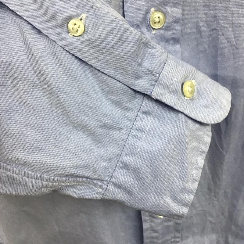 ラルフローレン RALPHLAUREN シャツ、ブラウス 長袖 長袖シャツ カラーシャツ ボタンダウンシャツ 長袖カットソー ロゴ、文字 水色 / ライトブルー /  メンズ USED 古着 中古 10115135