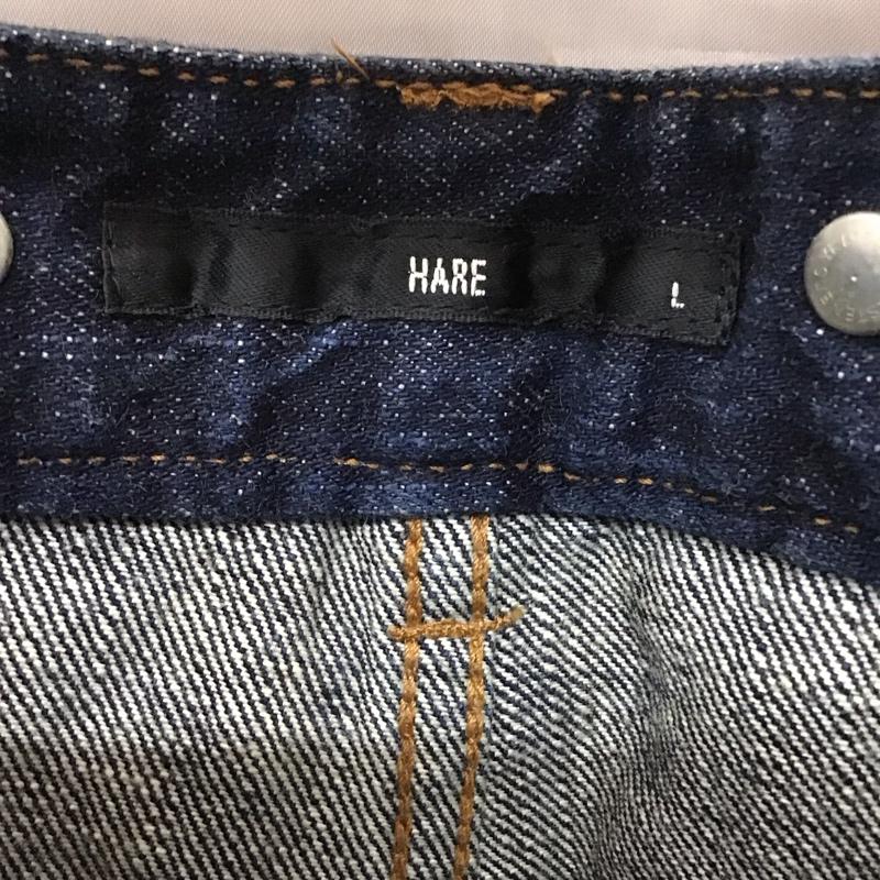 ハレ HARE パンツ デニム、ジーンズ デニムパンツ サルエルパンツ ワイドパンツ L 無地 インディゴ / インディゴ /  メンズ USED 古着 中古 10118422