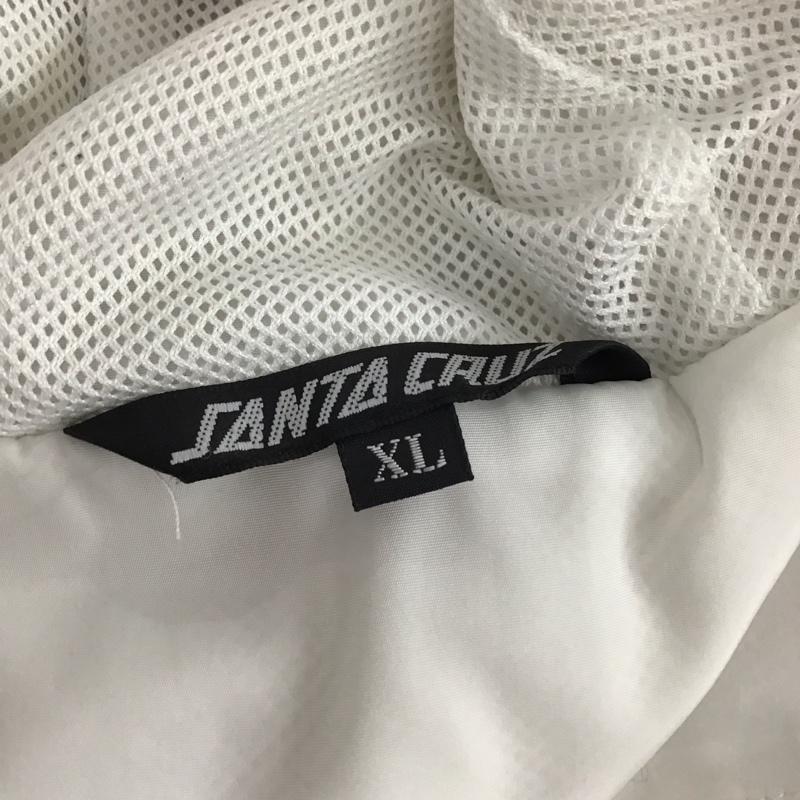 サンタクルーズ SANTA CRUZ ジャケット、上着 ジャンパー、ブルゾン ジップアップジャケット ジャンパー ナイロンジャケット カジュアルジャケット アウター XL プリント 白 / ホワイト /  メンズ USED 古着 中古 10116645