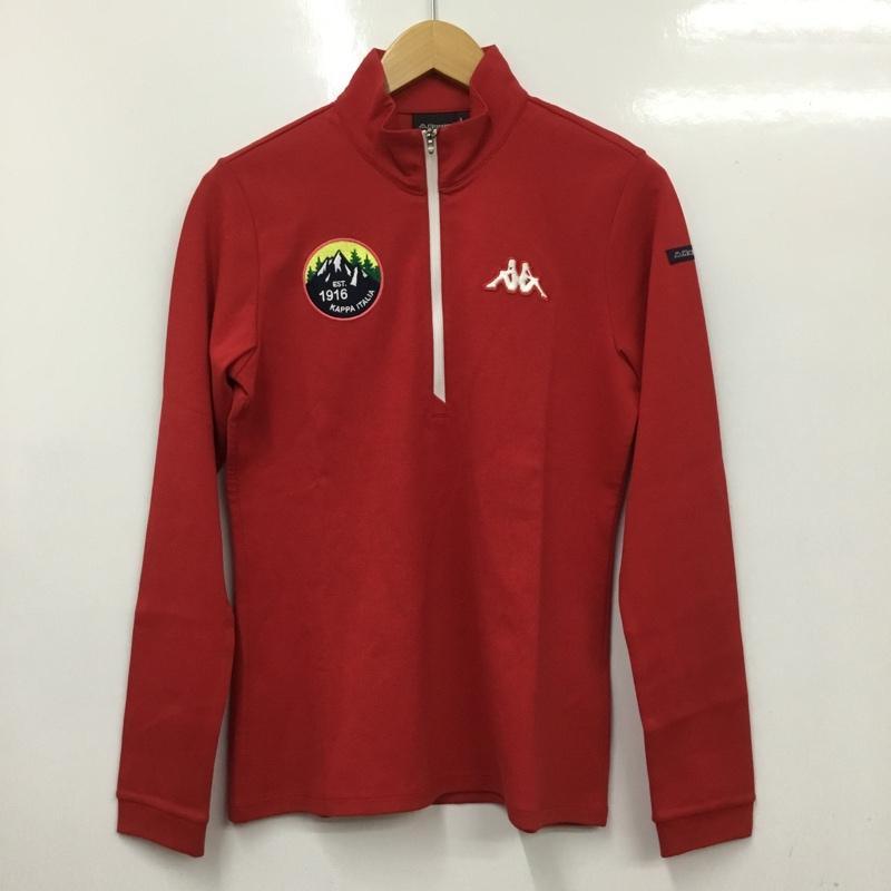 カッパ Kappa Tシャツ 長袖 KG962LS76 ハーフジップ 消臭 タグ付き L ワンポイント 赤 / レッド /  メンズ USED 古着 中古 10136499