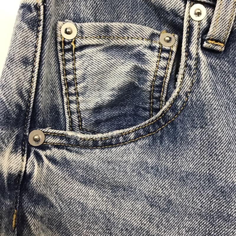 ウィムガゼット Whim Gazette パンツ デニム、ジーンズ WGZ1021702A0001 ラインカーブDENIM 38 ダメージ加工 青 / ブルー /  レディース USED 古着 中古 10113987