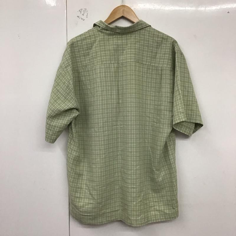 古着 USED シャツ、ブラウス 半袖 半袖シャツ チェックシャツ 古着 XL チェック 緑 / グリーン /  メンズ USED 古着 中古 10128723