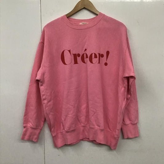 フリークスストア FREAK S STORE トレーナー 長袖 M プリント X ロゴ、文字 桃 / ピンク /  レディース USED 古着 中古 10131026