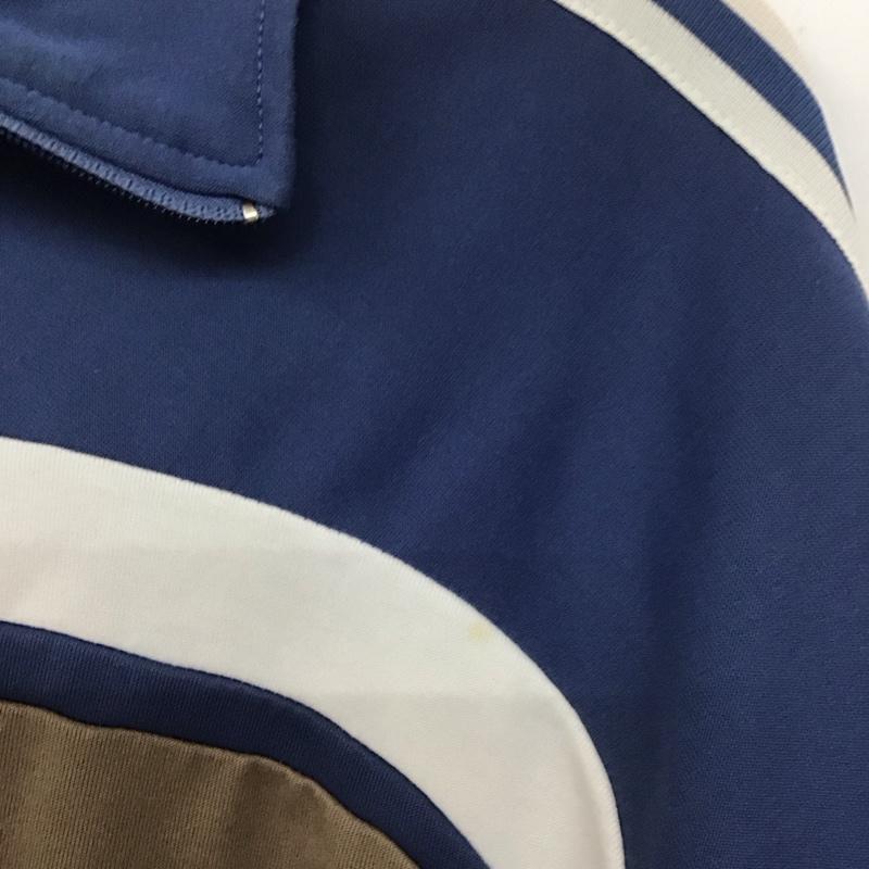 アディダス adidas ジャケット、上着 ジャケット、ブレザー ジップアップジャケット アウター 古着 ジャージ 70s L ロゴ、文字 水色 / ライトブルー /  メンズ USED 古着 中古 10129308