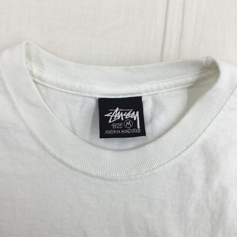 ステューシー STUSSY Tシャツ 半袖 THERMAL STOCK TEE M ロゴ、文字 白 / ホワイト /  メンズ USED 古着 中古 10137585
