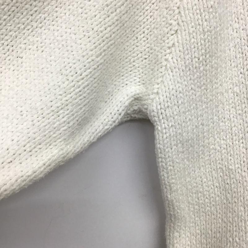 ポロバイラルフローレン Polo by RALPH LAUREN ニット、セーター 長袖 長袖ニットカットソー Vネック セーター M ロゴ、文字 白 / ホワイト /  メンズ USED 古着 中古 10141738