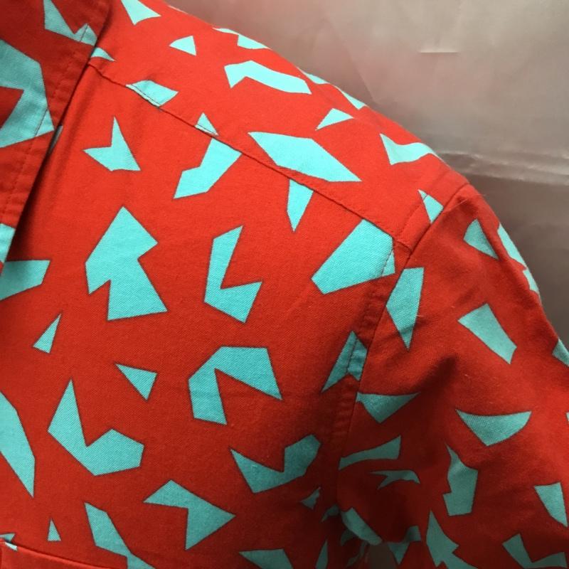 古着 USED シャツ、ブラウス 半袖 M 総柄 赤 / レッド /  メンズ USED 古着 中古 10108975