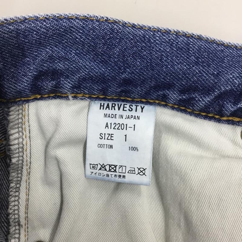ハーベスティ HARVESTY パンツ デニム、ジーンズ デニムパンツ ストレートパンツ ワイドパンツ カジュアルパンツ 1 無地 インディゴ / インディゴ /  メンズ USED 古着 中古 10121796