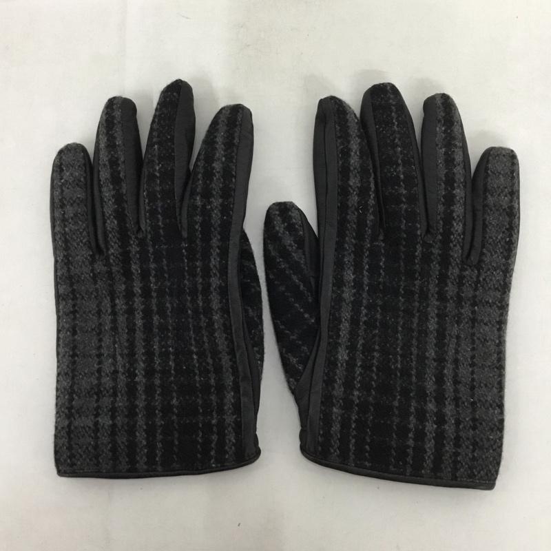 ユナイテッドアローズ UNITED ARROWS ファッション小物 手袋 チェック 黒 / ブラック /  メンズ USED 古着 中古 10146485