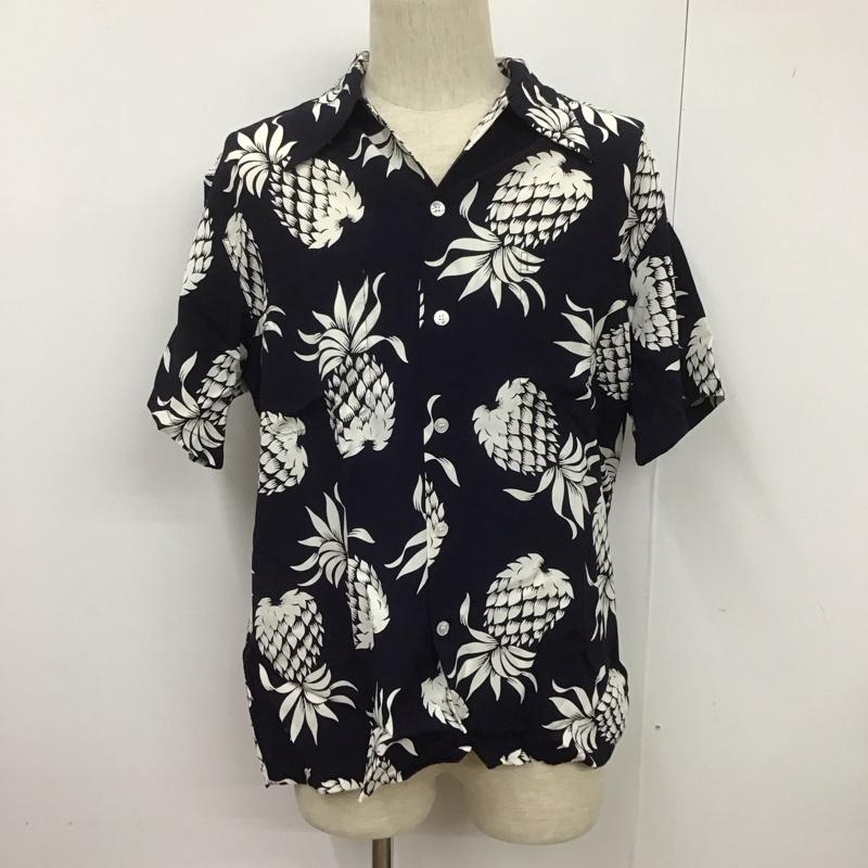 デュークカハナモク DUKE KAHANAMOKU シャツ、ブラウス 半袖 DK36201 DUKE S PINEAPPLE スペシャルエディション アロハシャツ 箱有 L 総柄 紺 / ネイビー / X 白 / ホワイト /  メンズ USED 古着 中古 10107552