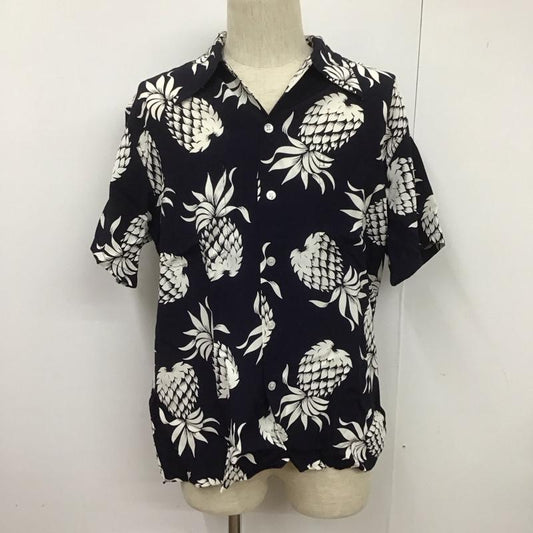 デュークカハナモク DUKE KAHANAMOKU シャツ、ブラウス 半袖 DK36201 DUKE S PINEAPPLE スペシャルエディション アロハシャツ 箱有 L 総柄 紺 / ネイビー / X 白 / ホワイト /  メンズ USED 古着 中古 10107552