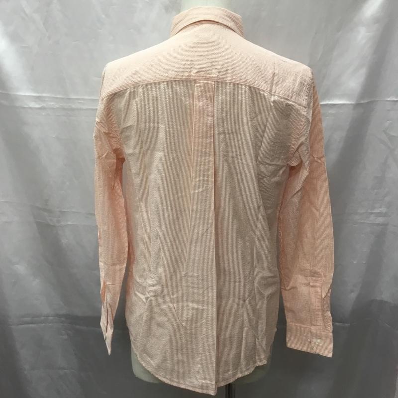 エルエルビーン L.L.Bean シャツ、ブラウス 長袖 ボタンダウンシャツ M ストライプ 白 / ホワイト / X 橙 / オレンジ /  メンズ USED 古着 中古 10112762