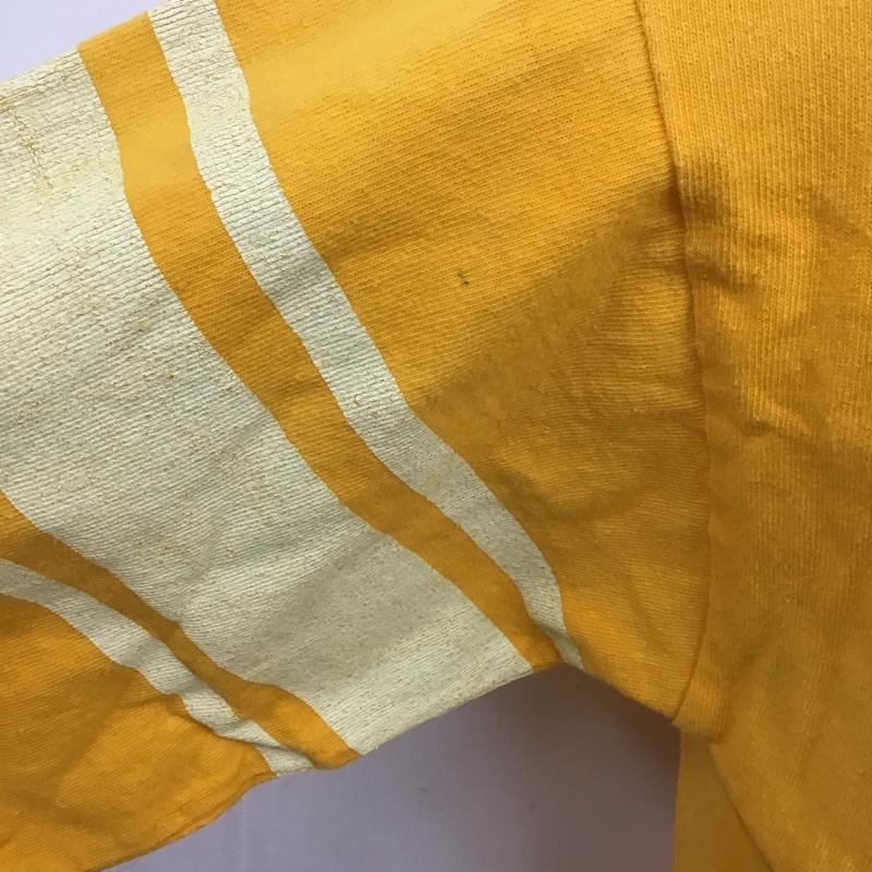 古着 USED カットソー 長袖 長袖カットソー クルーネックカットソー ロングスリーブカットソー プリントTシャツ M プリント 黄 / イエロー /  メンズ USED 古着 中古 10107531
