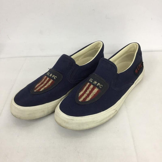 ポロラルフローレン POLO RALPH LAUREN スリッポン スリッポン 9.5D ロゴ、文字 紺 / ネイビー /  メンズ USED 古着 中古 10131035
