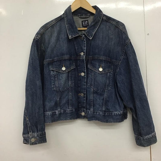 ギャップ GAP ジャケット、上着 ジャケット、ブレザー デニムジャケット Gジャン L 無地 インディゴ / インディゴ /  レディース USED 古着 中古 10149391