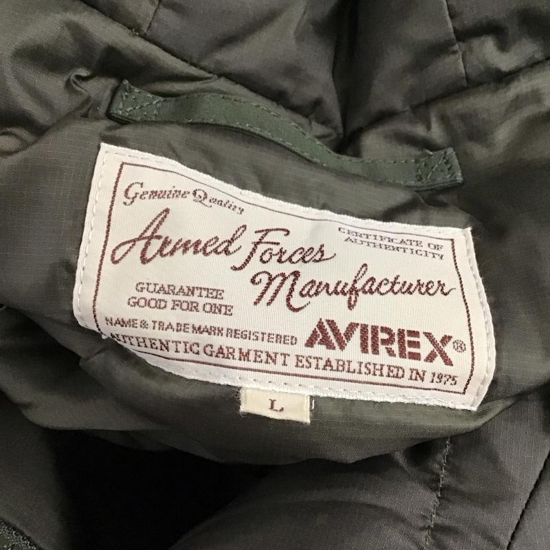 アヴィレックス AVIREX ジャケット、上着 ダウンジャケット 6182198 L 無地 カーキ / カーキ /  メンズ USED 古着 中古 10120532