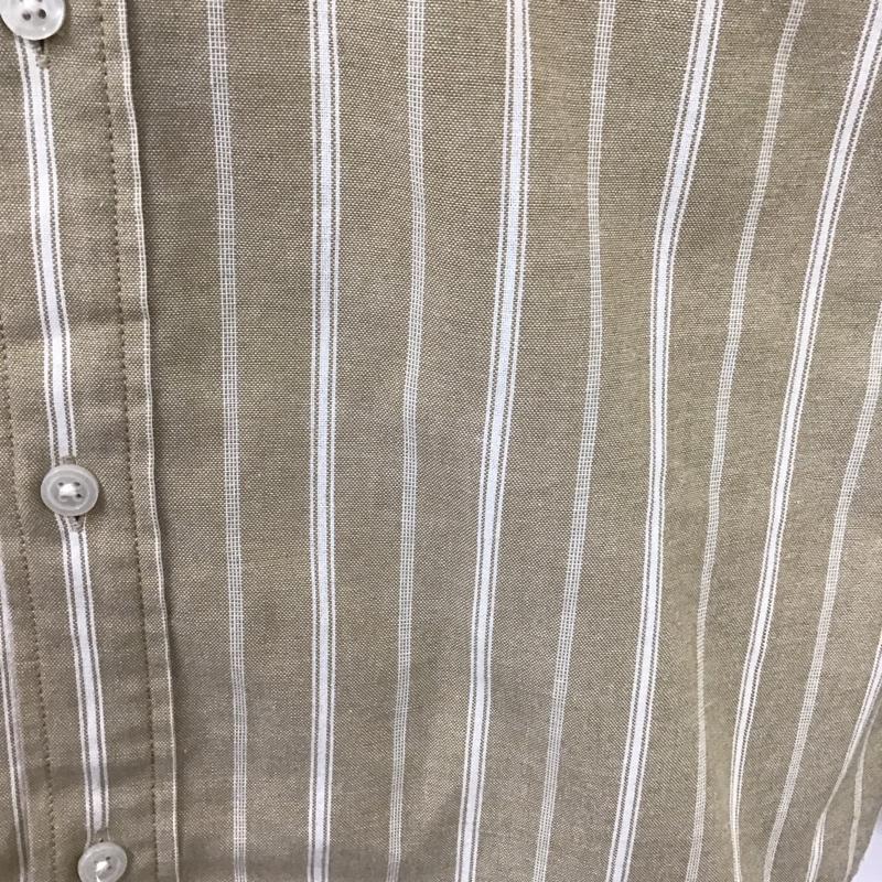 ナノユニバース nano・universe シャツ、ブラウス 長袖 668-3220213 ユースフルレギュラーカラーシャツ M ストライプ ベージュ / ベージュ / X 白 / ホワイト /  メンズ USED 古着 中古 10112220