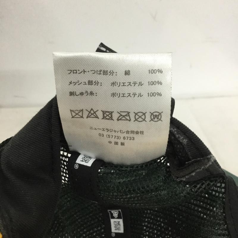 ニューエラ NEW ERA 帽子 キャップ オークランド アスレチックス メッシュキャップ ロゴ、文字 緑 / グリーン / X 黄 / イエロー /  メンズ USED 古着 中古 10150223