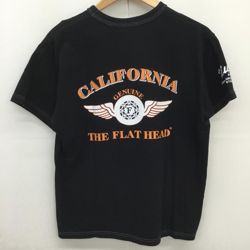 フラットヘッド The Flat Head Tシャツ 半袖 The Flat Head Buco コラボT 半袖 Tシャツ 38 ロゴ、文字 X プリント 黒 / ブラック /  メンズ USED 古着 中古 10129791