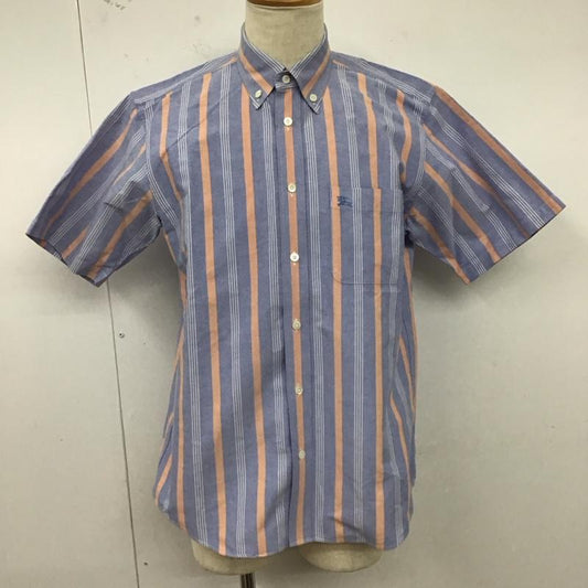 バーバリーズ BURBERRYS シャツ、ブラウス 半袖 半袖シャツ カラーシャツ 半袖カットソー ストライプシャツ L ストライプ マルチカラー / マルチカラー /  メンズ USED 古着 中古 10123778