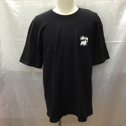 ステューシー STUSSY Tシャツ 半袖 L ロゴ、文字 X プリント 黒 / ブラック /  メンズ USED 古着 中古 10111833