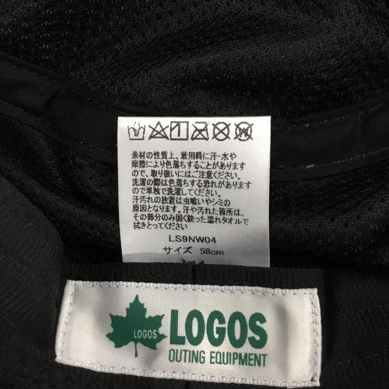 ロゴス LOGOS 帽子 ハット LS9NW04 2WAYハット 58cm ロゴ、文字 黒 / ブラック / X 紺 / ネイビー /  メンズ USED 古着 中古 10149445