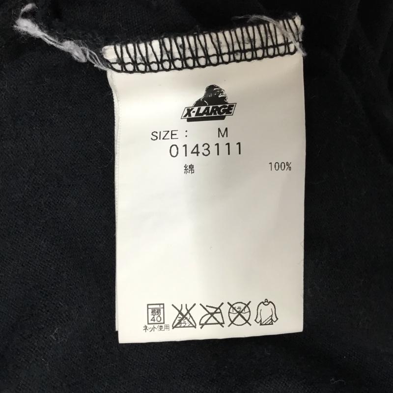 エクストララージ XLARGE Tシャツ 半袖 半袖カットソー プリントTシャツ クルーネックカットソー M ロゴ、文字 黒 / ブラック /  メンズ USED 古着 中古 10118658