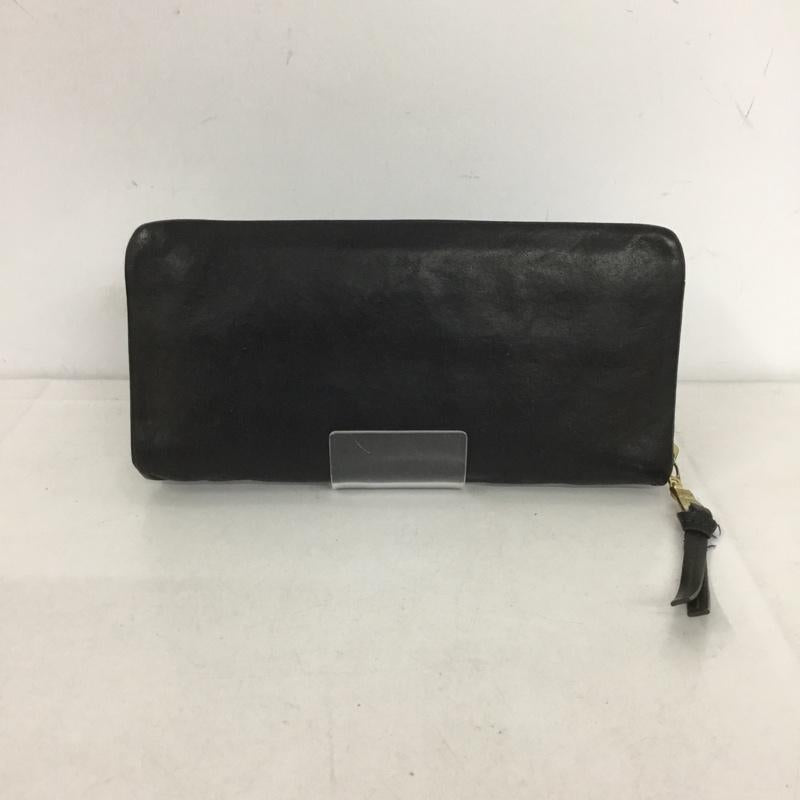 ノーティアム NAUGHTIAM 財布 長財布 ラウンドファスナー レザー ロゴ、文字 黒 / ブラック /  メンズ USED 古着 中古 10143927