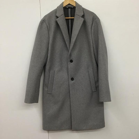 ザラ ZARA コート コート一般 長袖ロングコート アウター カジュアルジャケット L 無地 灰 / グレー /  メンズ USED 古着 中古 10130553