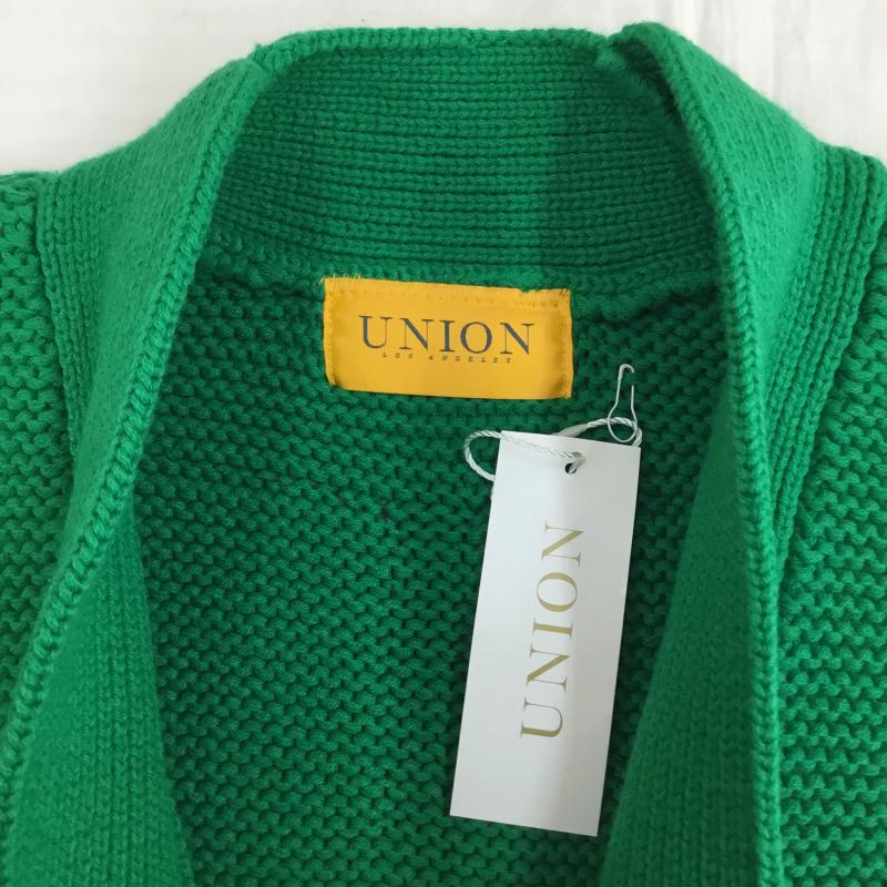 ユニオン UNION カーディガン 長袖 WHEATLEY CARDIGAN FREE ボーダー柄 緑 / グリーン /  メンズ USED 古着 中古 10145814