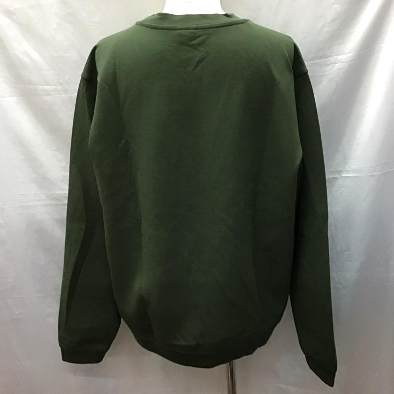 チャンピオン Champion トレーナー 長袖 C8-S011 胸ポケット スウェット XL ロゴ、文字 カーキ / カーキ /  メンズ USED 古着 中古 10121208