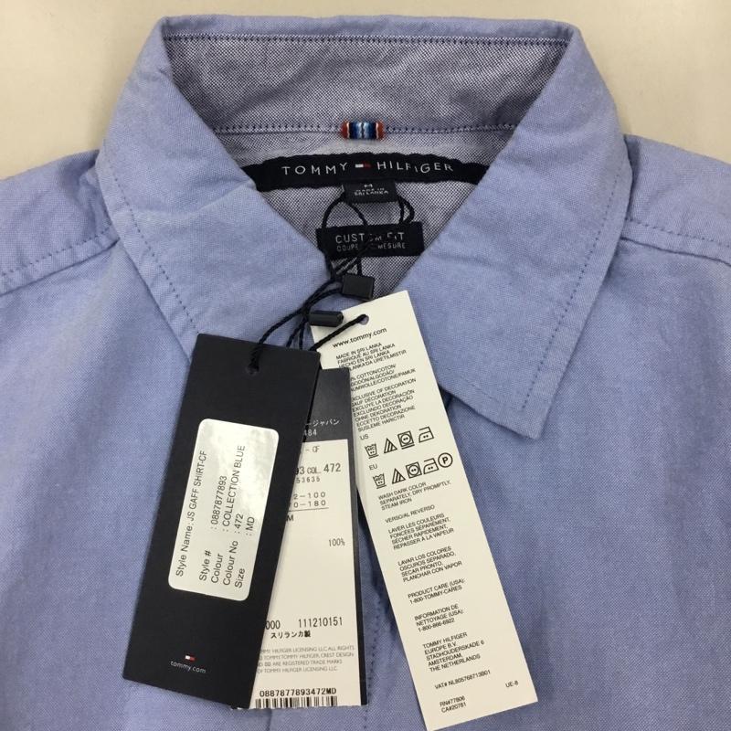 トミーヒルフィガー TOMMY HILFIGER シャツ、ブラウス 長袖 M 無地 水色 / ライトブルー /  メンズ USED 古着 中古 10112765