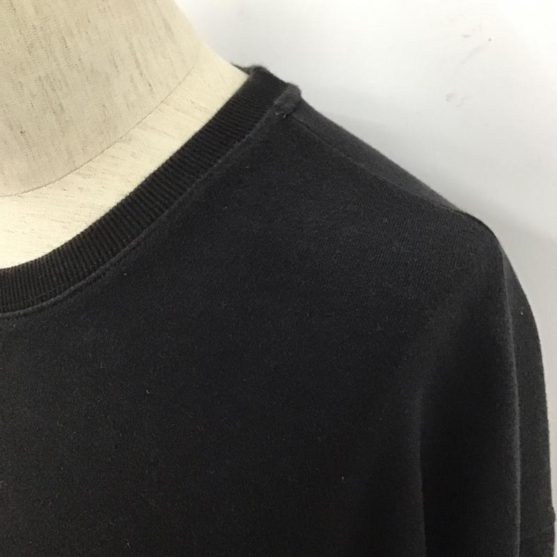 オーワイ OY Tシャツ 半袖 バックファスナー クルーネック ロゴ、文字 黒 / ブラック /  メンズ USED 古着 中古 10109754