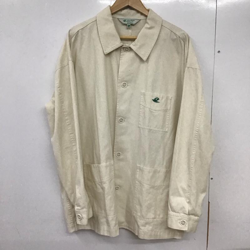 ニコアンド niko and... シャツ、ブラウス 長袖 長袖シャツ ロゴシャツ カラーシャツ L ロゴ、文字 白 / ホワイト /  メンズ USED 古着 中古 10133070