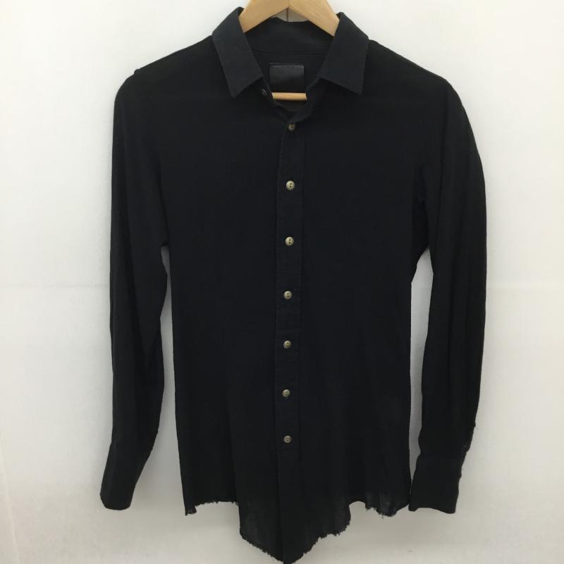 ミダス MIDAS シャツ、ブラウス 長袖 03-3478-9855 midas 長袖シャツ 1号 無地 黒 / ブラック /  メンズ USED 古着 中古 10128185