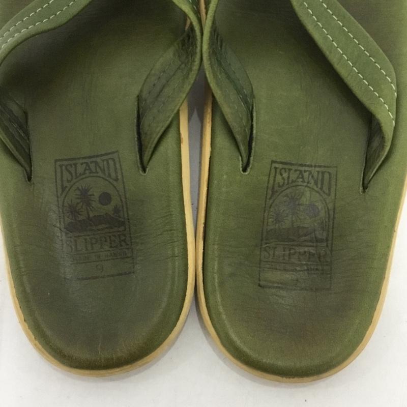 アイランドスリッパ ISLAND SLIPPER サンダル サンダル トングサンダル 無地 緑 / グリーン /  メンズ USED 古着 中古 10138039