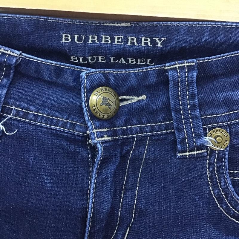 バーバリーブルーレーベル BURBERRY BLUE LABEL パンツ デニム、ジーンズ 36 無地 インディゴ / インディゴ /  レディース USED 古着 中古 10132754
