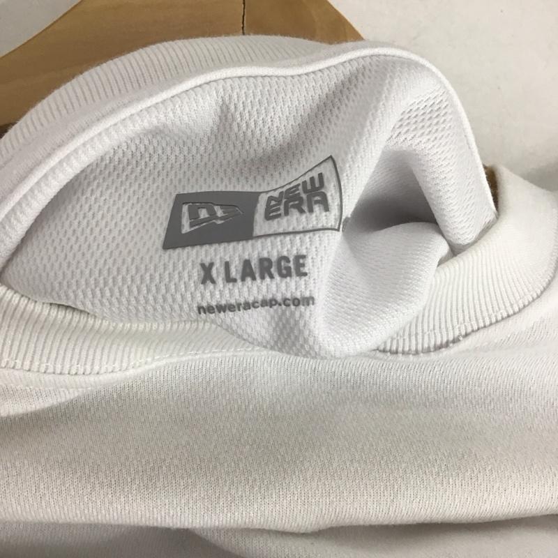 ニューエラ NEW ERA カットソー 長袖 長袖カットソー プリントカットソー クルーネック XL ロゴ、文字 白 / ホワイト /  メンズ USED 古着 中古 10146737