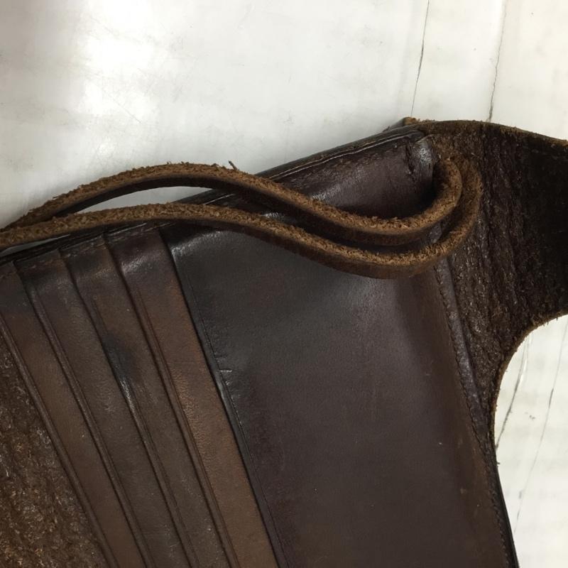 ポーター PORTER 財布 長財布 レザー 無地 茶 / ブラウン /  メンズ USED 古着 中古 10117609