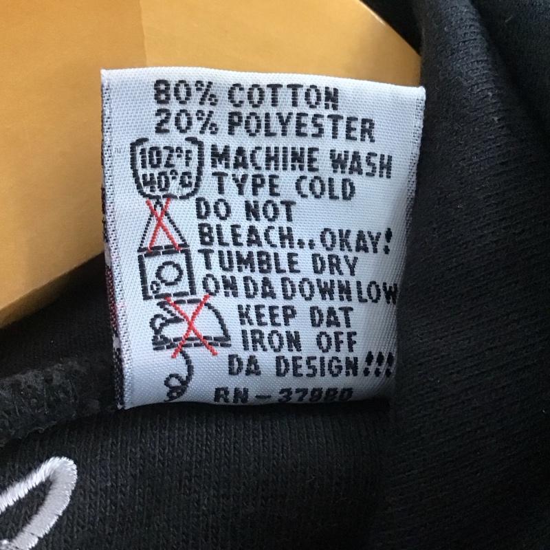 フブ FUBU パーカー 長袖 プルオーバー スウェット 裏起毛 フーディー XL ロゴ、文字 黒 / ブラック /  メンズ USED 古着 中古 10144722