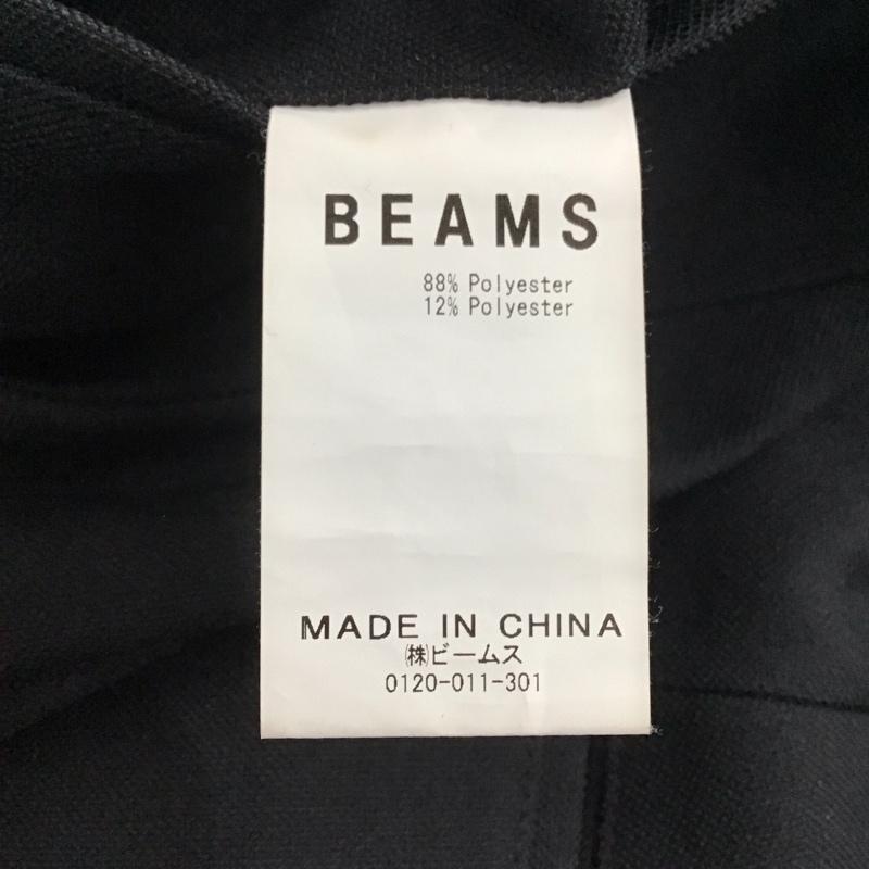 ビームス BEAMS パンツ スラックス スラックスパンツ ワイドパンツ センタータックパンツ ストレッチ M 無地 黒 / ブラック /  メンズ USED 古着 中古 10141518