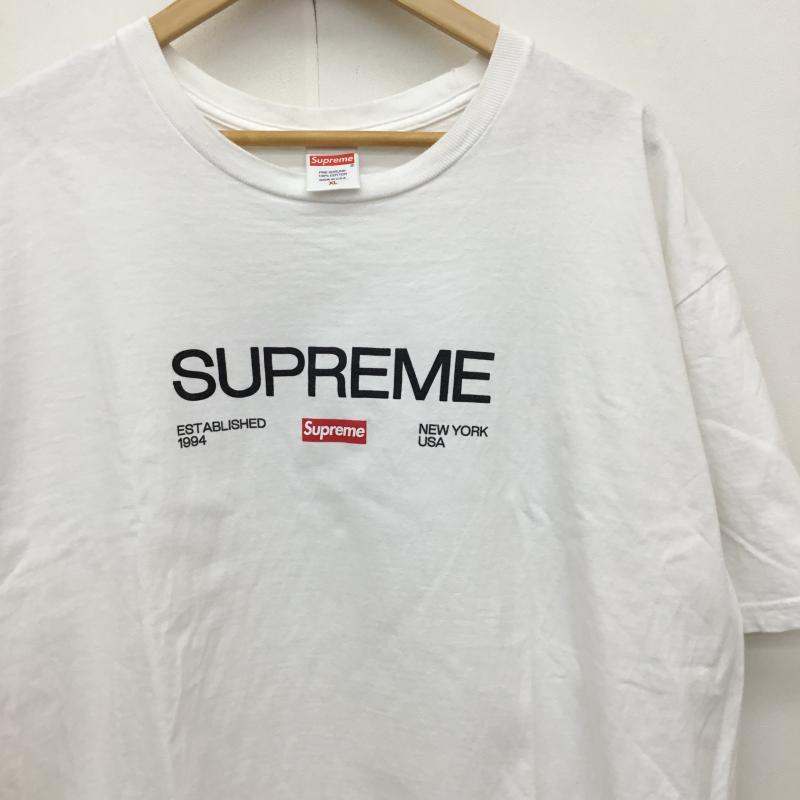 シュプリーム Supreme Tシャツ 半袖 21AW Est.1994 Tee XL ロゴ、文字 白 / ホワイト /  メンズ USED 古着 中古 10134786