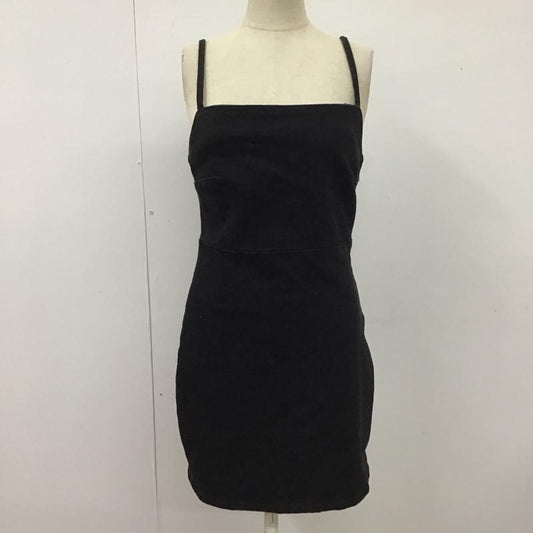 ザラ ZARA ワンピース ミニスカート 8197 082 800 キャミソール デニム ストレッチ XS 無地 黒 / ブラック /  レディース USED 古着 中古 10114998