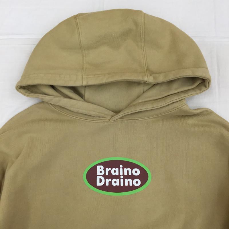 ブレインデット BRAIN DEAD パーカー 長袖 Braino Draino Hoodie Sweatshirt L プリント 茶 / ブラウン /  メンズ USED 古着 中古 10142523