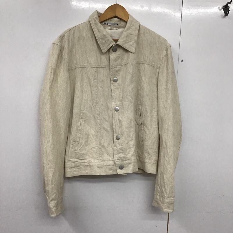 ザラ ZARA ジャケット、上着 ジャケット、ブレザー カジュアルジャケット アウター カラージャケット M 無地 アイボリー / アイボリー /  メンズ USED 古着 中古 10143537