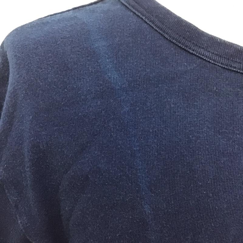 桃太郎ジーンズ MOMOTARO JEANS Tシャツ 半袖 半袖カットソー プリントTシャツ クルーネックカットソー XL ロゴ、文字 紺 / ネイビー /  メンズ USED 古着 中古 10107129