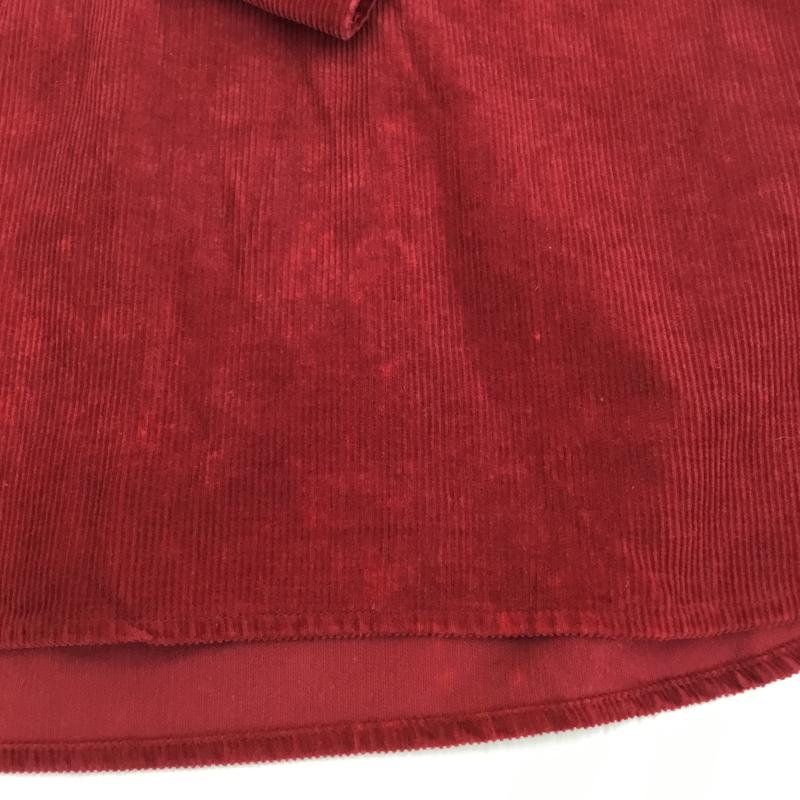 エディーバウアー Eddie Bauer シャツ、ブラウス 長袖 ハーフジップ　コーデュロイシャツ M 無地 赤 / レッド /  メンズ USED 古着 中古 10137795