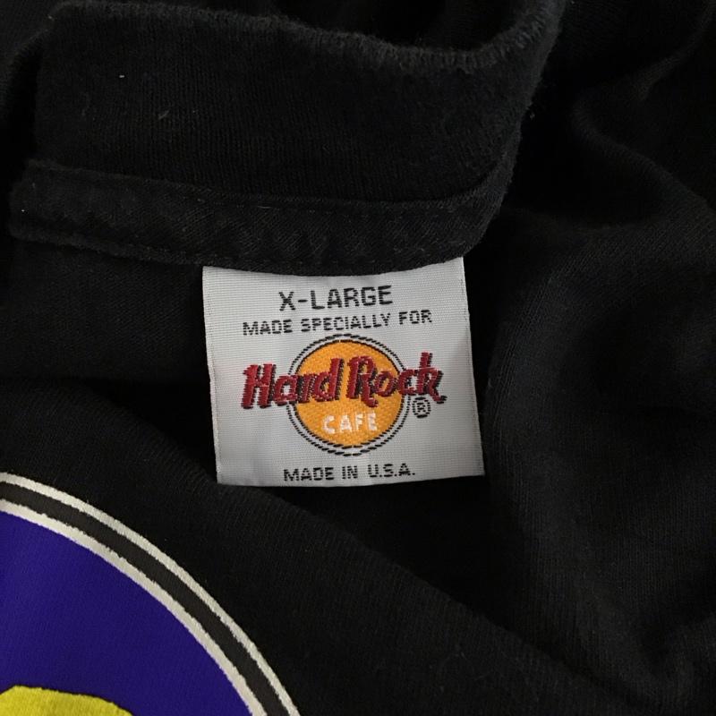 ハードロックカフェ HARD ROCK CAFE Tシャツ 半袖 XL ロゴ、文字 X プリント 黒 / ブラック /  メンズ USED 古着 中古 10113974